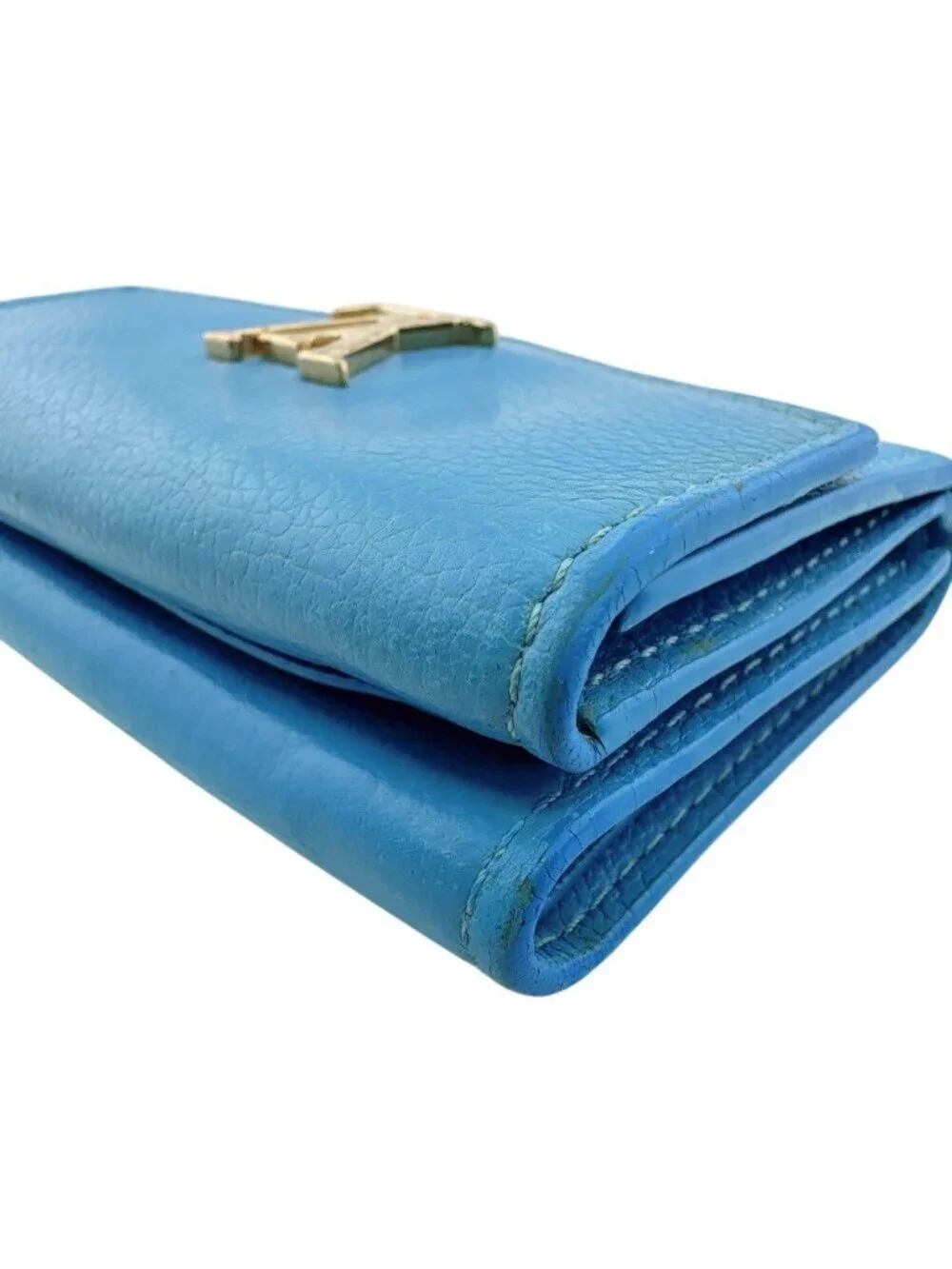 Louis Vuitton Portefeuille Lock Mini Taurillon Trifold Wallet